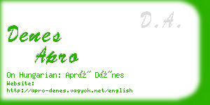 denes apro business card